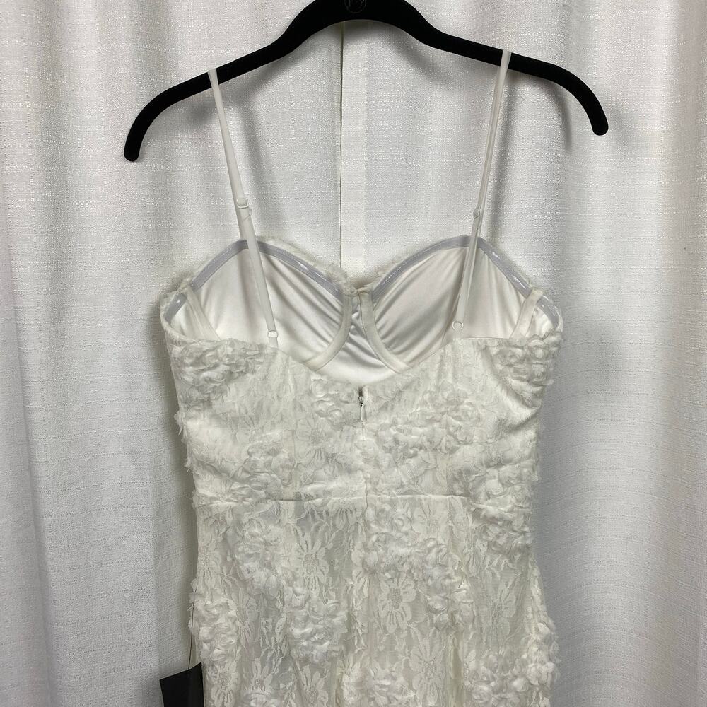 Lulus White Romantic Lace Textured Bodycon Midi Dress Sz.S NWT - Picture 11 of 16